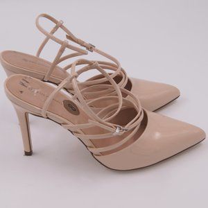 Call It Spring Women's Cream Point Toe Slingback Straps Heel Shoes